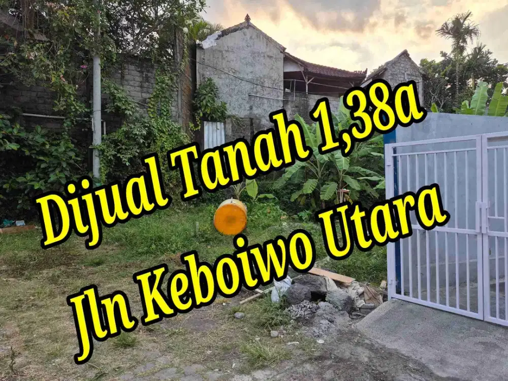 Dijual Tanah 1,38a di Jln Keboiwo Utara Denpasar Utara Bali