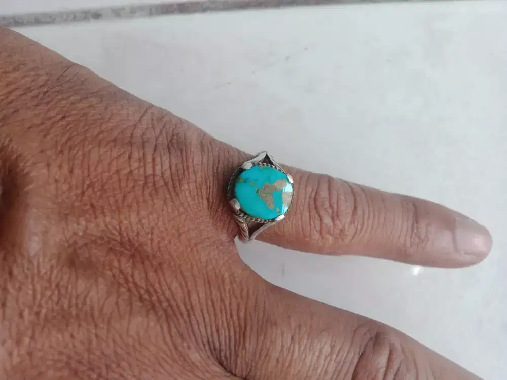 Batu pirus persi ring perak