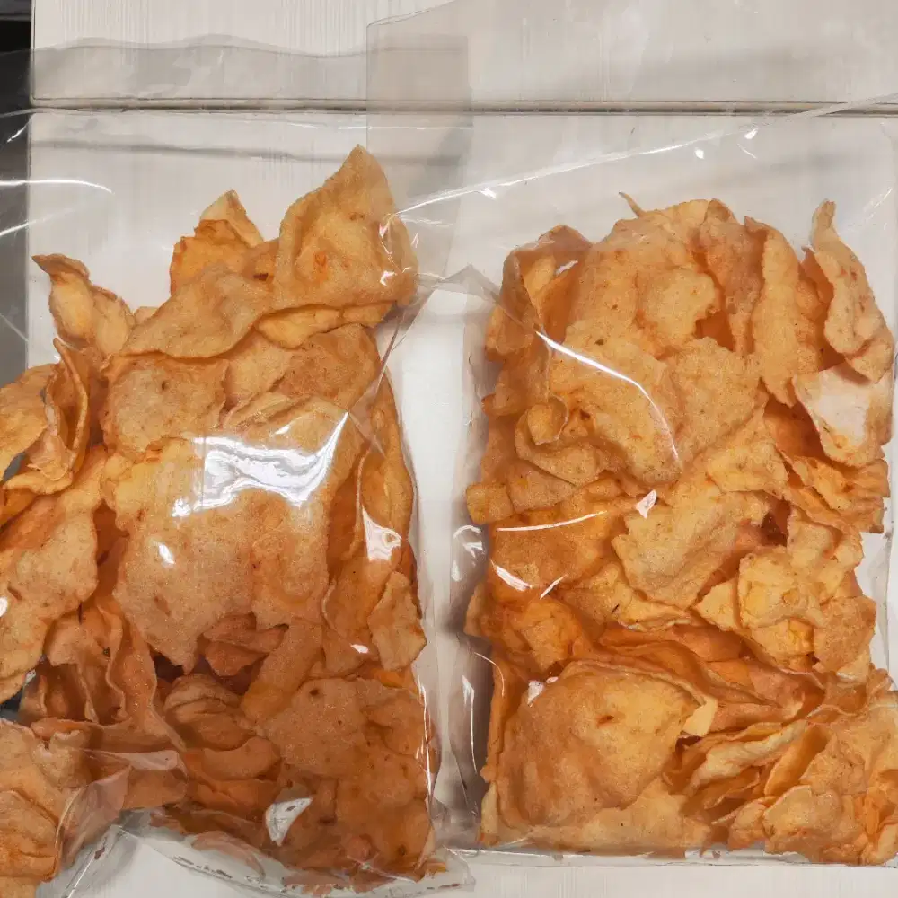 Cemilan Arisan - Keripik Opak Singkong Pedas Manis