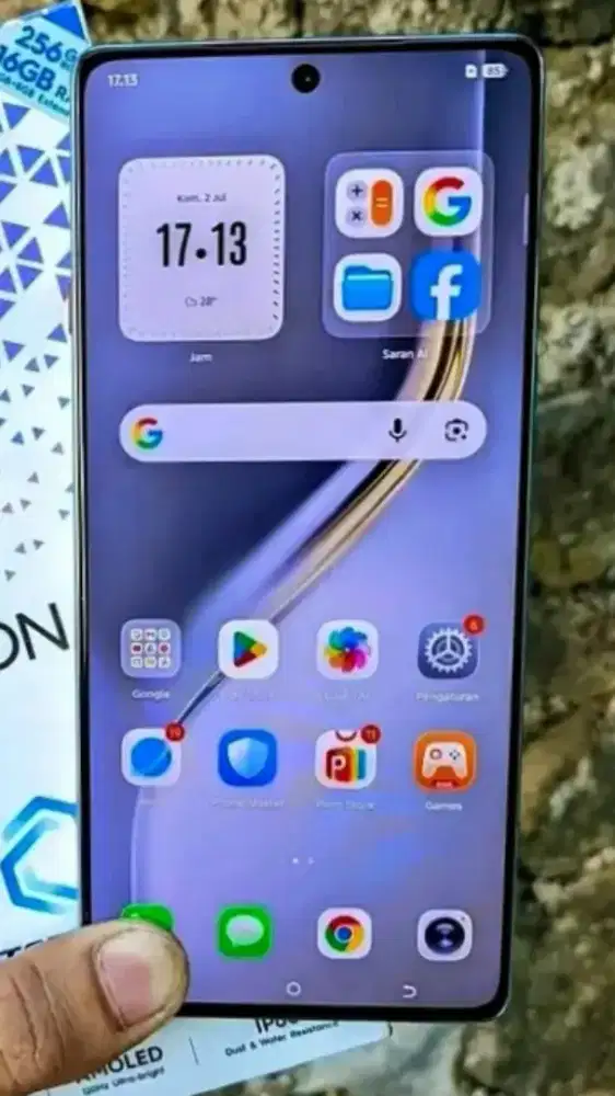 Techno Camon 40 pro RM 8/256 Kumplit, layar cembung