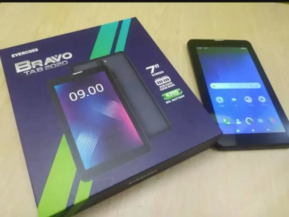Evercoss Bravo Tab 2020 — RAM 3GB, Layar 7 Inch — Baru Segel