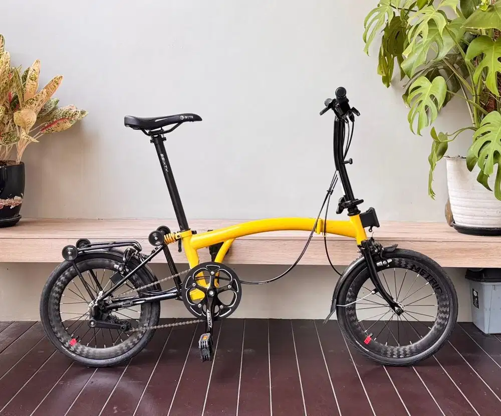 3sixty Folding Bike - Warna Kuning - Rims Carbon