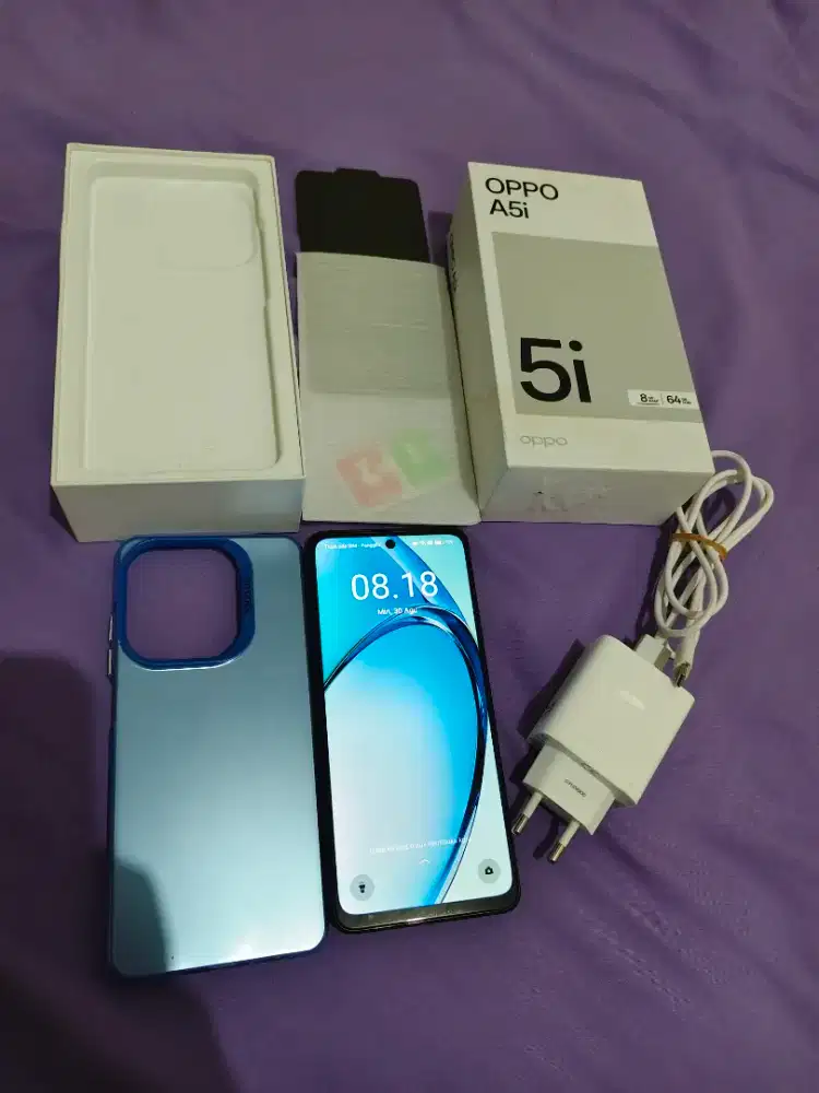 Oppo A5i 4+4/64gb Purple Like New