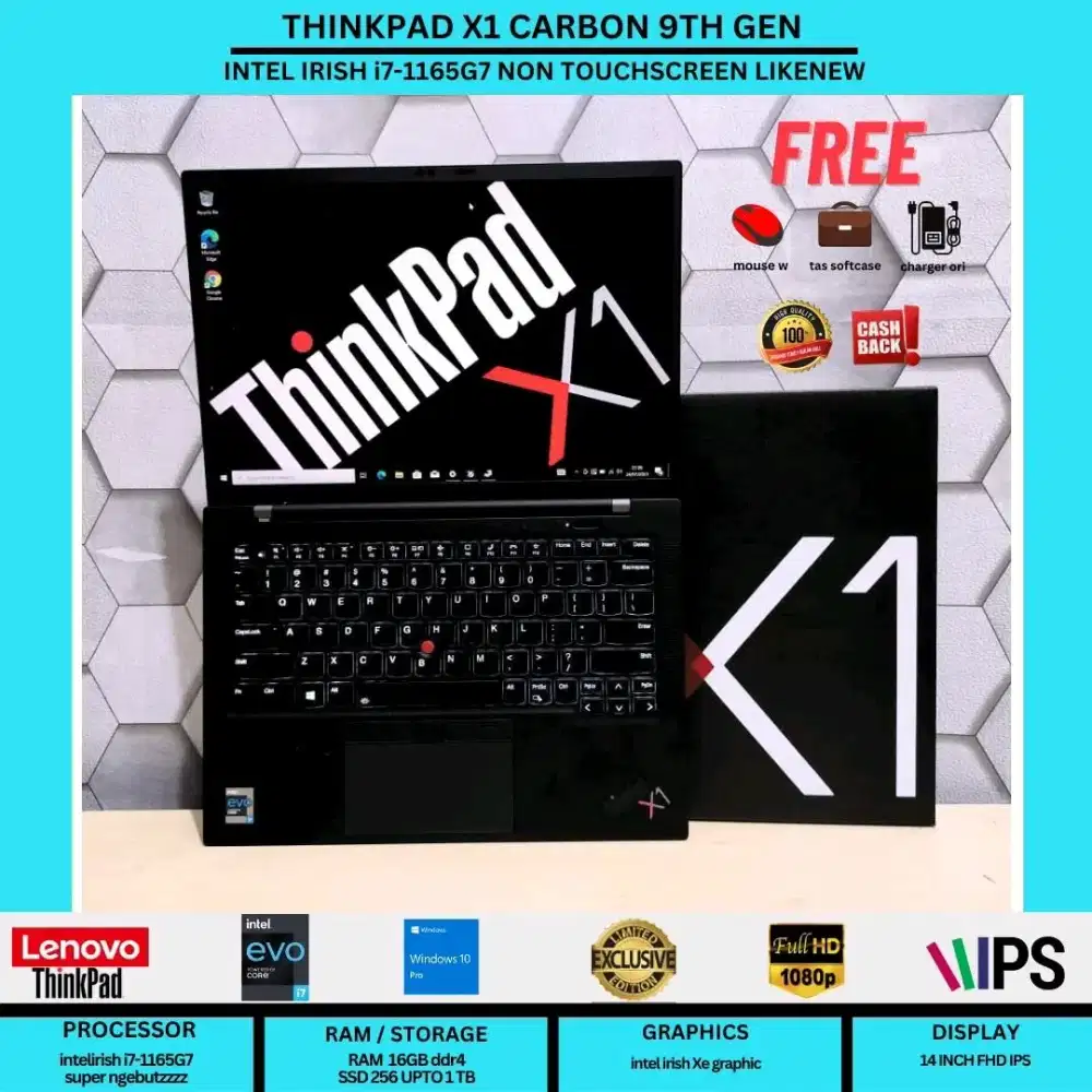 BNOB FULLSET BOX   THINKPAD X1 CARBON 10TH GEN CORE I7- 1270P