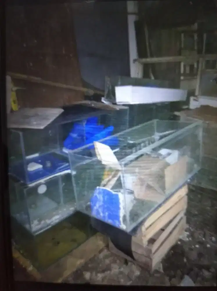 Aquarium borongan murah ada 8 bonus mesin Pralon dan kranya bsa barter