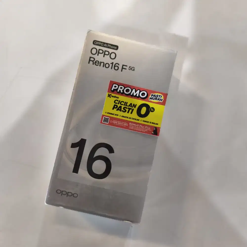 OPPO RENO 16F 5G SPESIAL BSA KREDIT SYARAT KTP SAJA DP 0% BUNGA 0% 