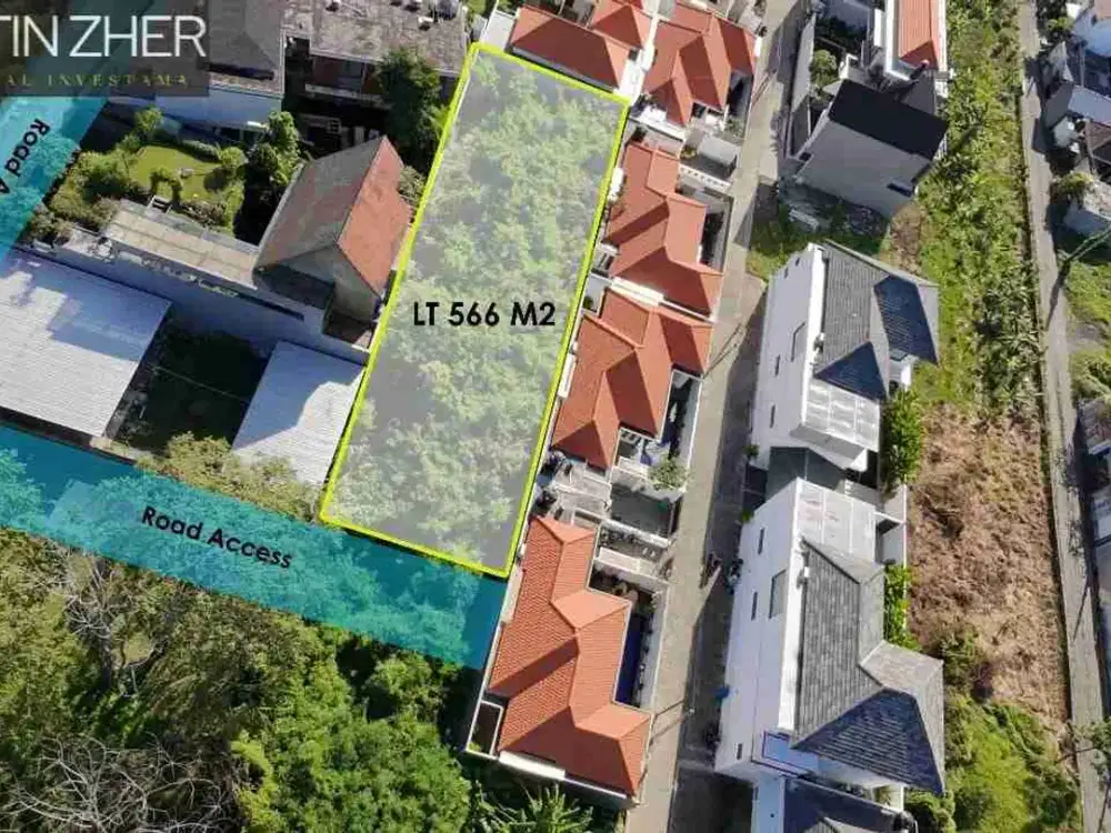 LEASE HOLD TANAH 566m²DI KAWASAN VILA BUMBAK UMALAS