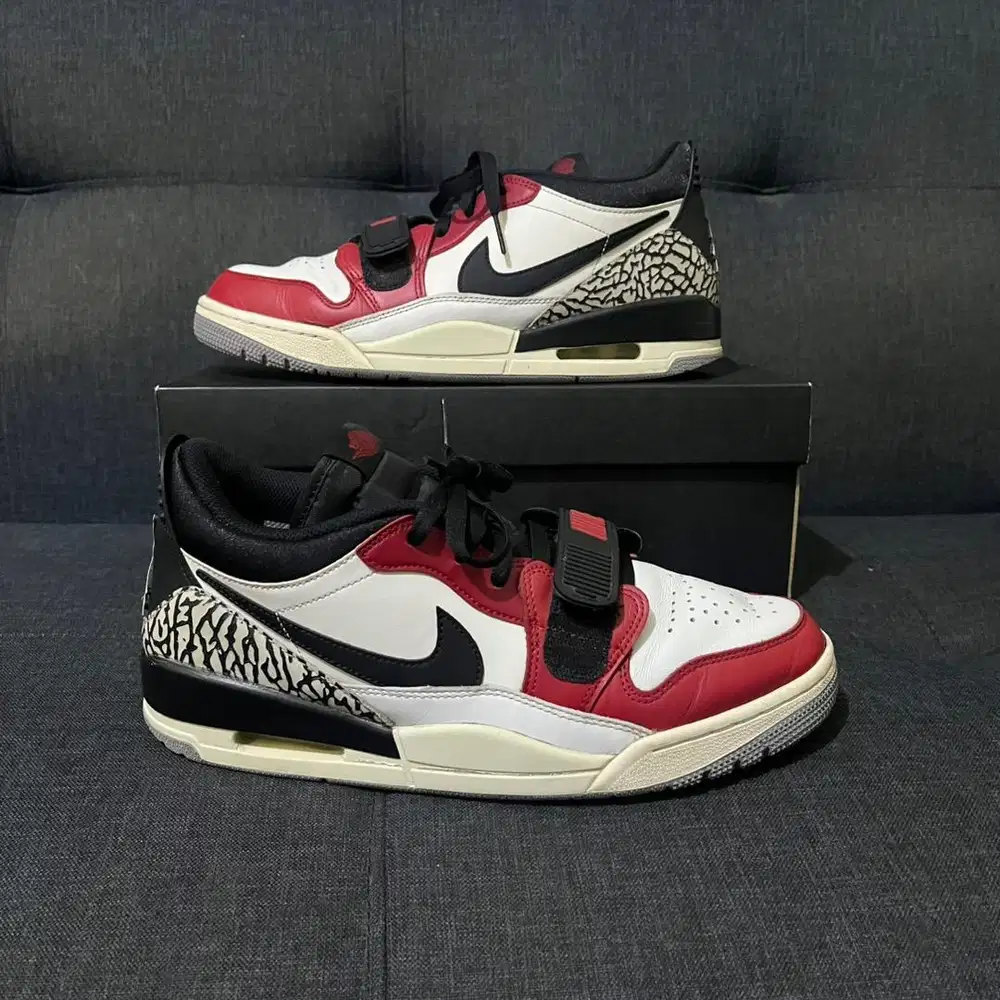 Sepatu Nike Air Jordan Low 312 Legacy White Black Varsity Red Sz 44