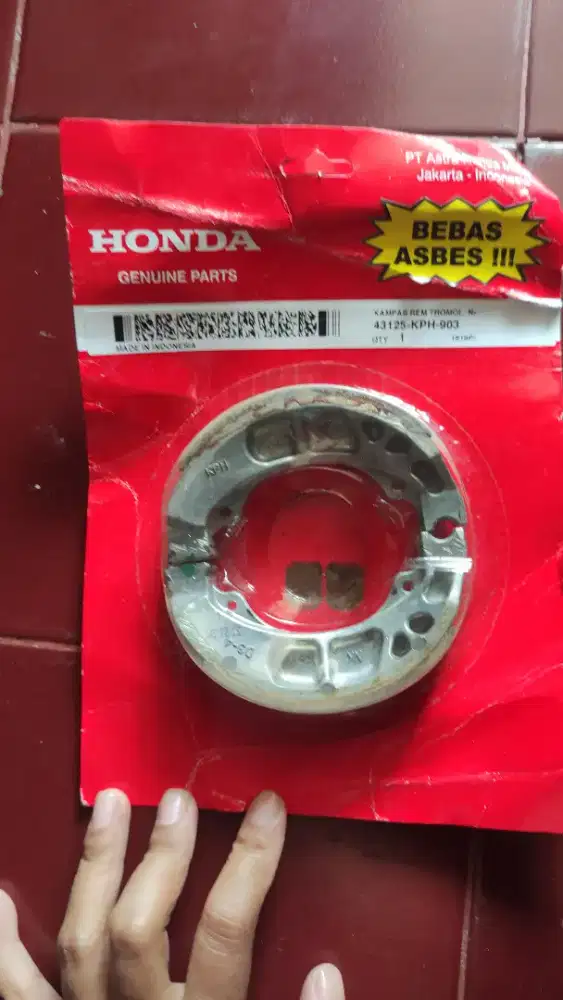 Kampas rem tromol belakang orisinal Honda