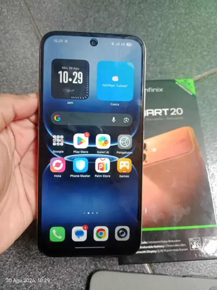 Infinix smart 20 ram 4+4/64 gb fullset mulus garansi panjang cakep