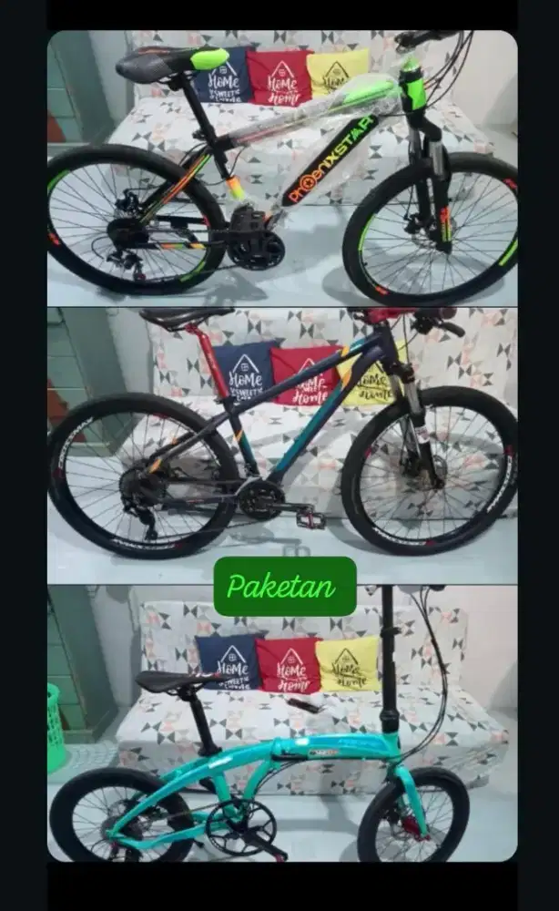 Paketan sepeda 2 MTB dan 1 Seli