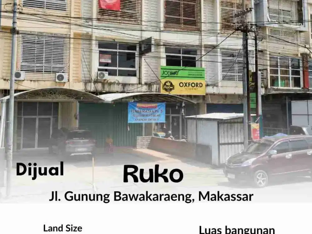 Ruko jl Bawakaraeng Makassar dekat veteran