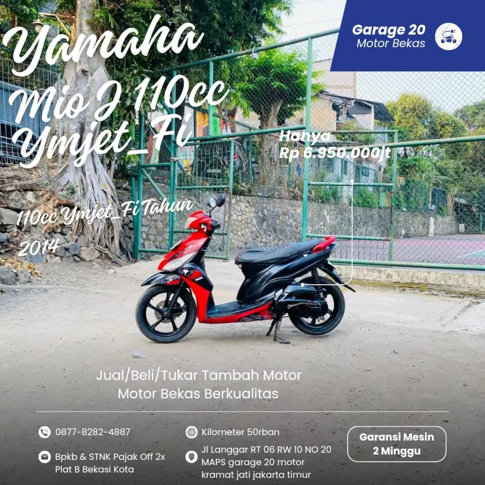 Yamaha Mio J 110cc Ymjet_Fi Tahun 2014 Pajak Off
