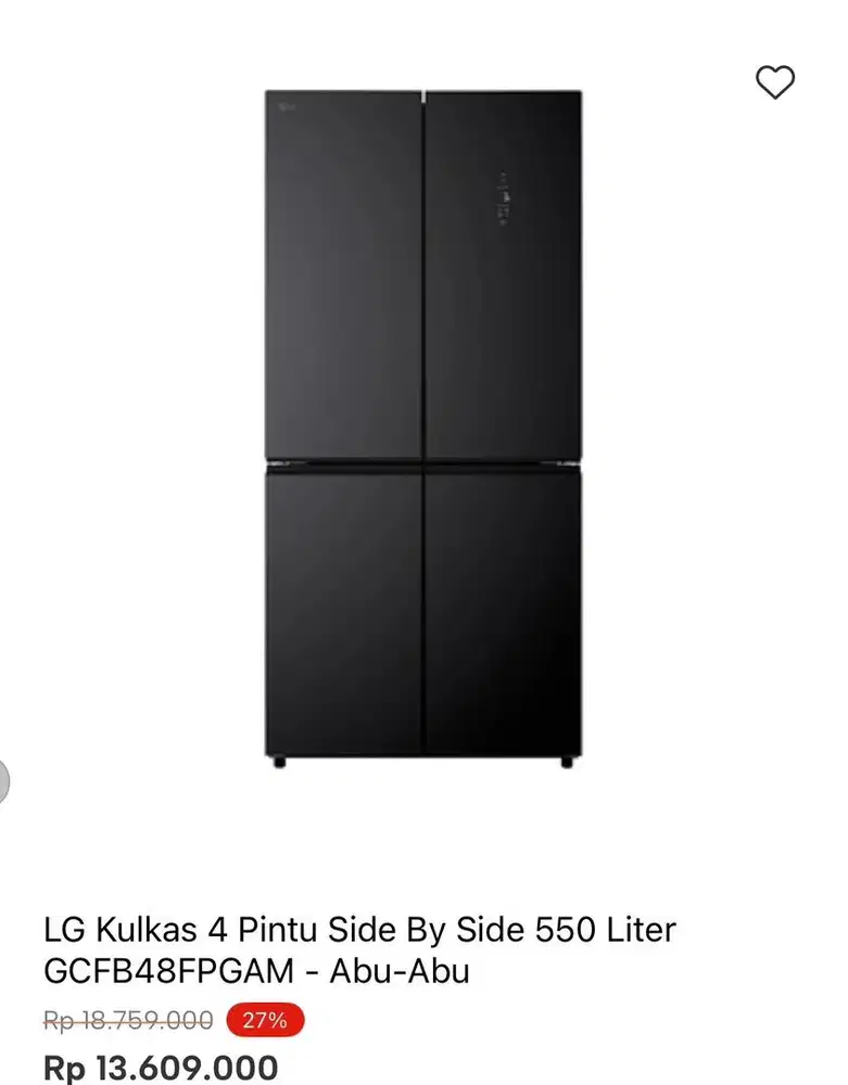 KULKAS LG SBS 550liter