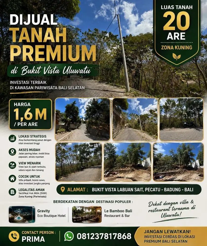 DIJUAL TANAH COCOK UNTUK VILLA