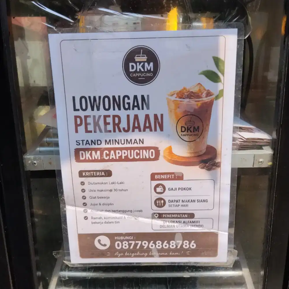 Lowongan pekerjaan untuk jaga stand daerah bendi