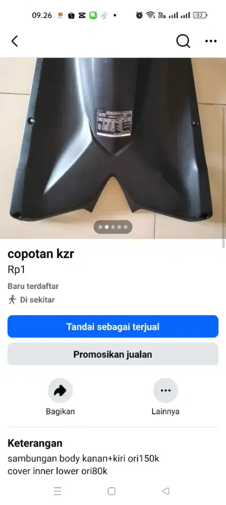 body kzr ori bahan repaint
