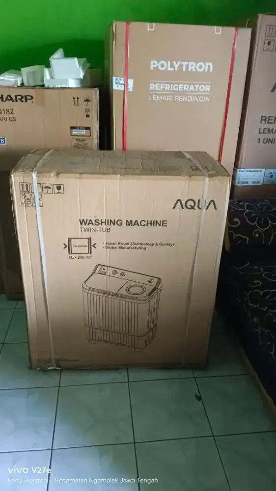 Mesin cuci Aqua 2 tabung 8kg