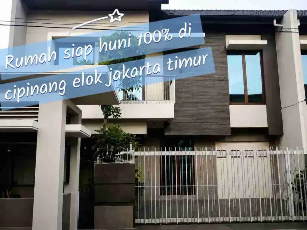 RUMAH GRESS SIAP HUNI DI KOMPLEK ELITE CIPINANG ELOK