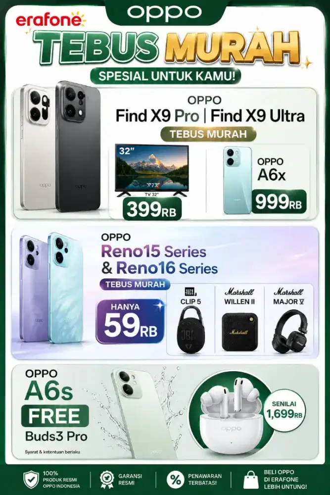 TEBUS MURAH OPPO DI ERAFONE KUTABUMI