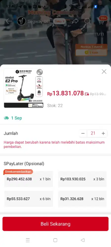 Scooter Ninebot Segway E2 Pro