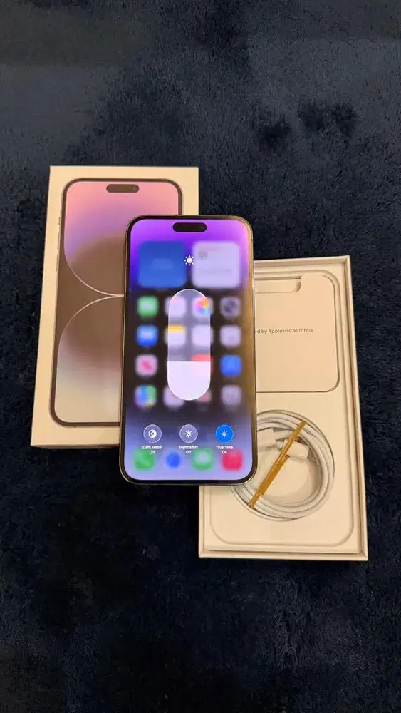 Dijual : Iphone 14 Promax 128GB Deep Purple Terdaftar Mulus Lengkap