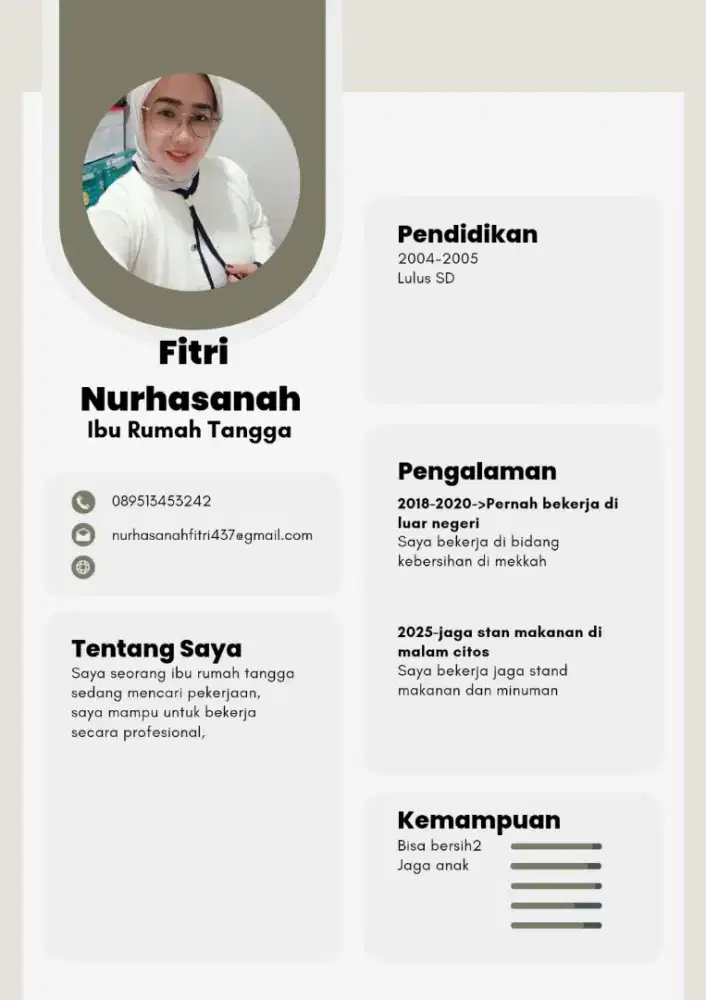 Mencari Pekerjaan yang bisa bawa anak kecil