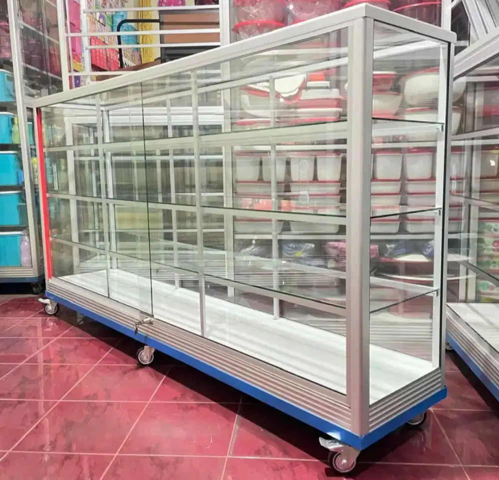 Etalase Pakai Roda Panjang 2 Meter serbaguna