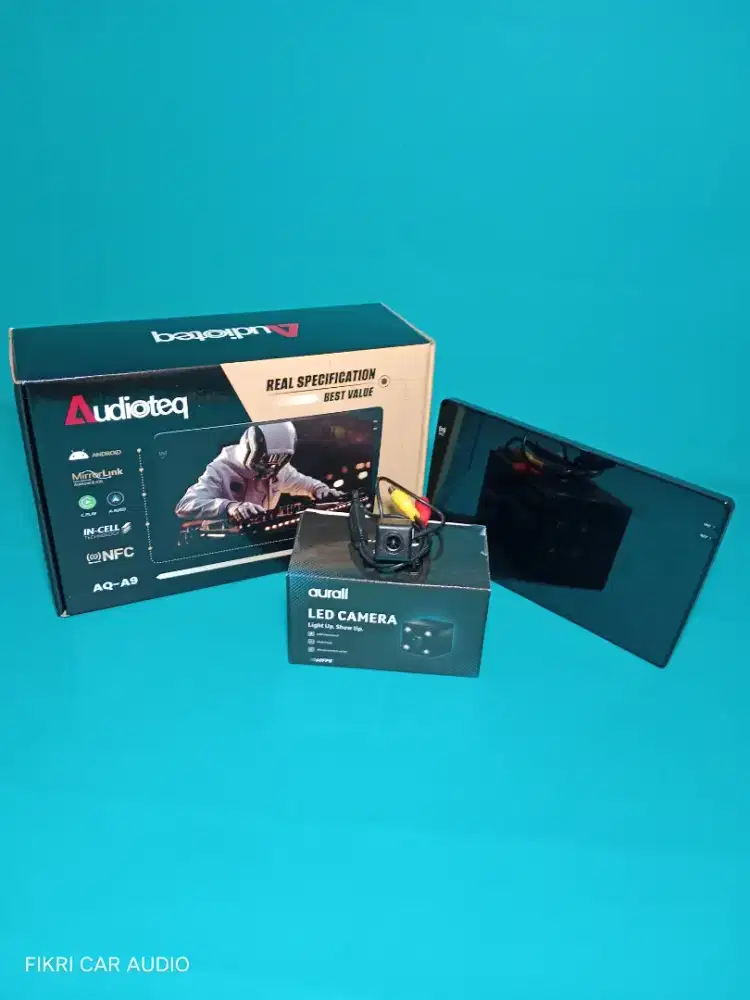 Head Unit Android Audioteq AQ-A9 OS10 9 4GB/128GB NFC & Camera Parkir