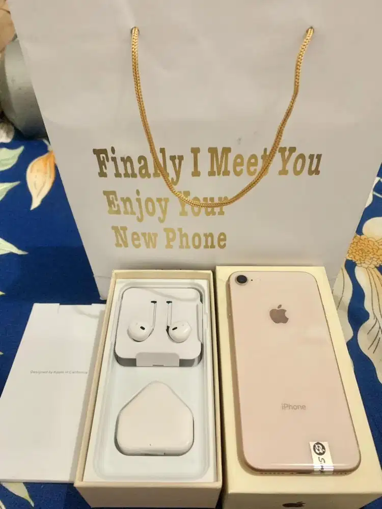iphone 8 64gb rose gold wifi only fullset mulus nominus