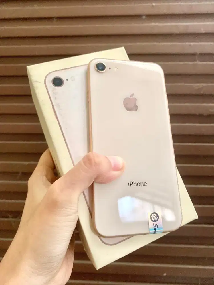 iphone 8 64gb rose gold wifi only fullset mulus nominus
