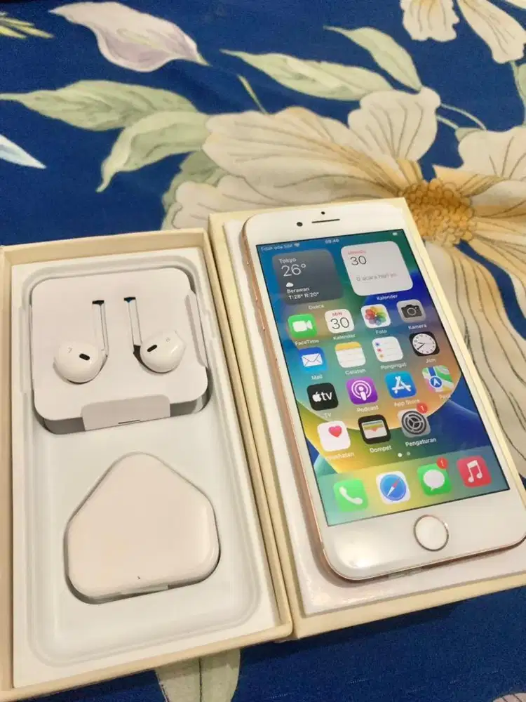 iphone 8 64gb rose gold wifionly bebas riset fullset mulus nominus