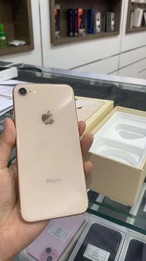 iphone 8 64gb rose gold wifionly bebas riset fullset mulus nominus