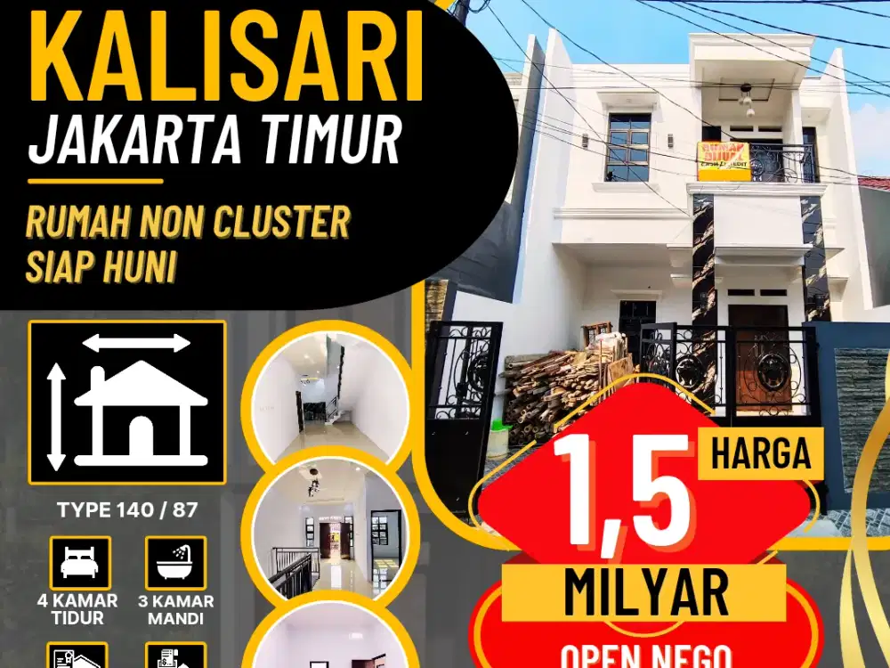 Dijual Rumah Siap Huni Kalisari Jakarta Timur