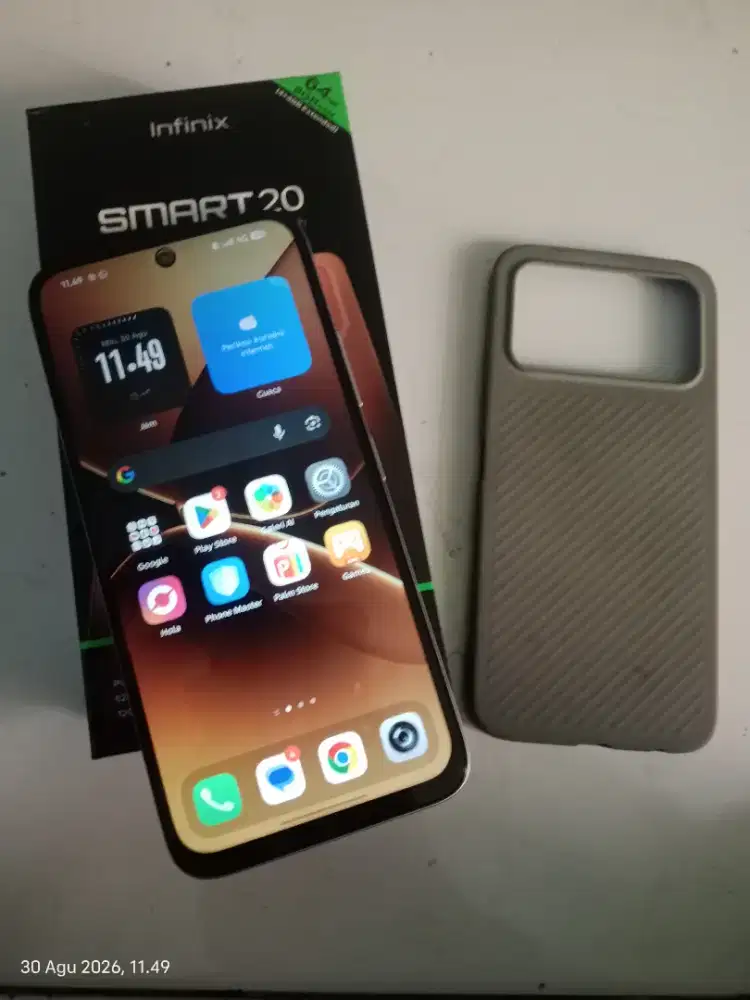 Infinix smart 20 ram 4+4/64gb fullset mulus orian nominus cakep
