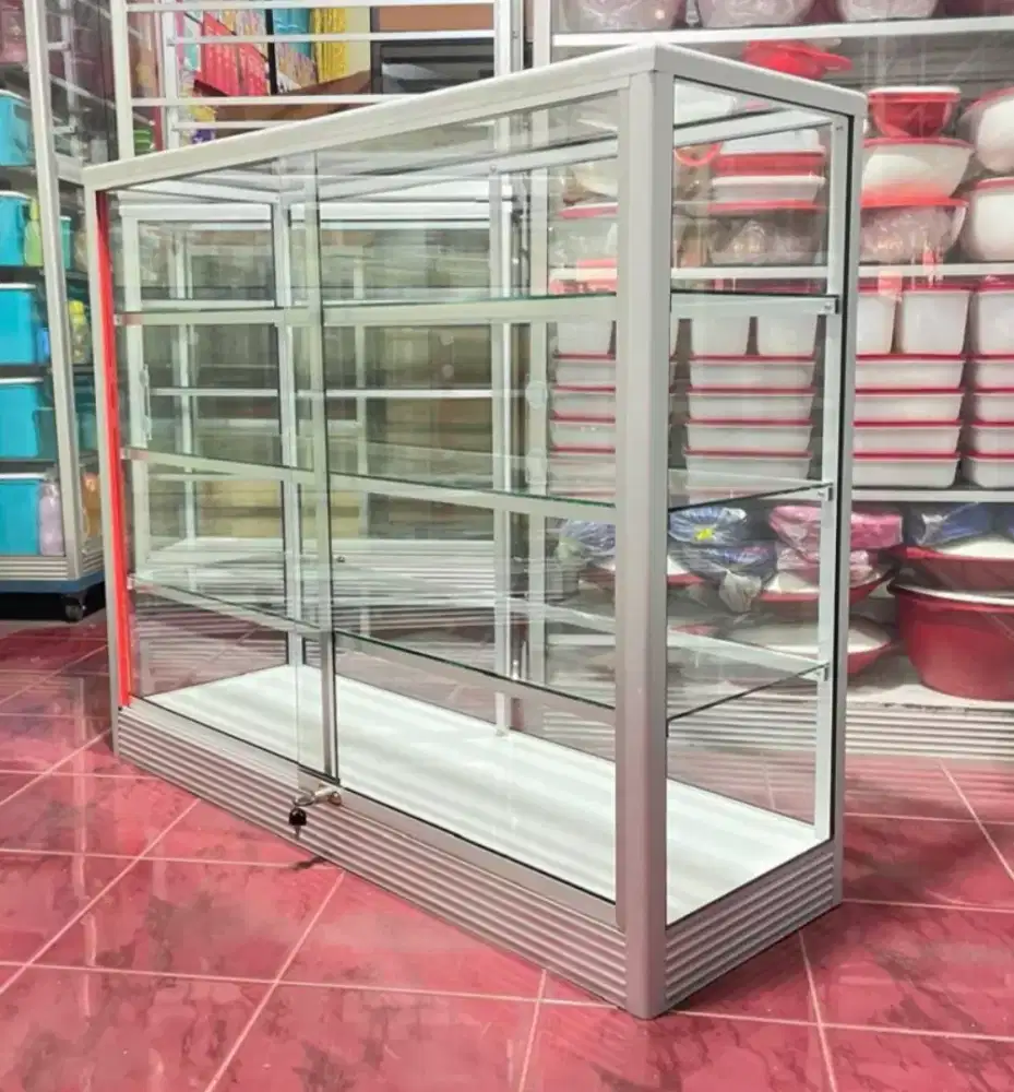 Etalase Panjang 1,2Mx1M untuk warung dll.