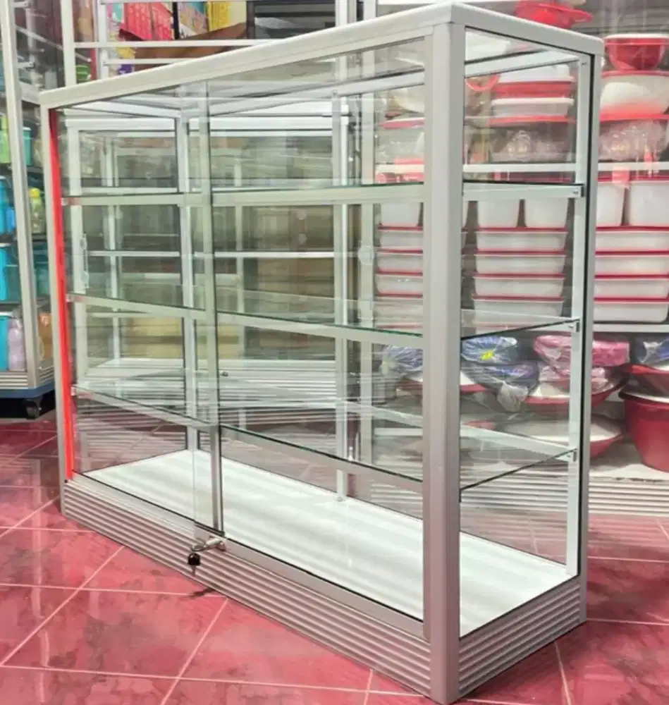 etalase kaca Baru panjang 1,2 m