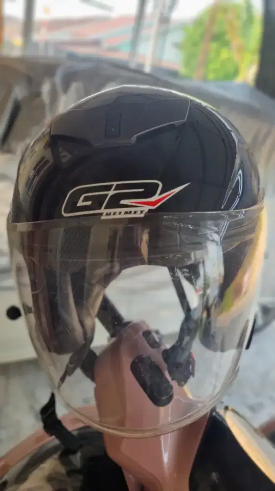 Helm Half Face Hitam