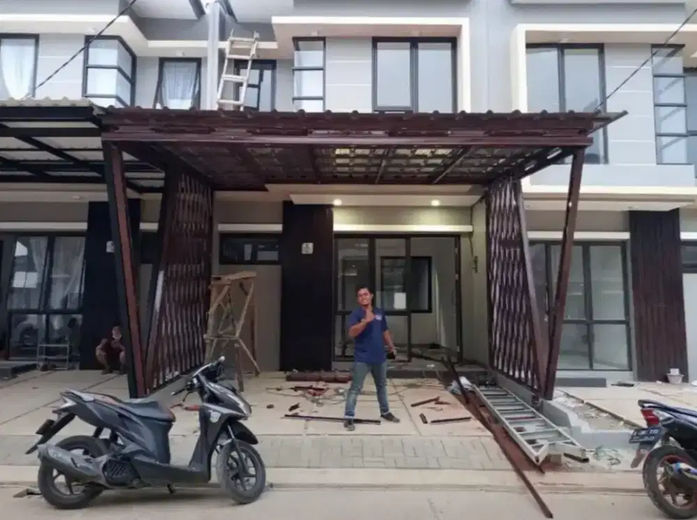 Kanopi baja ringan langsung dari tukang