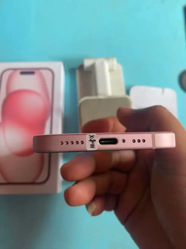 Iphone 15 128gb pink inter all operator fulset likenew no minus