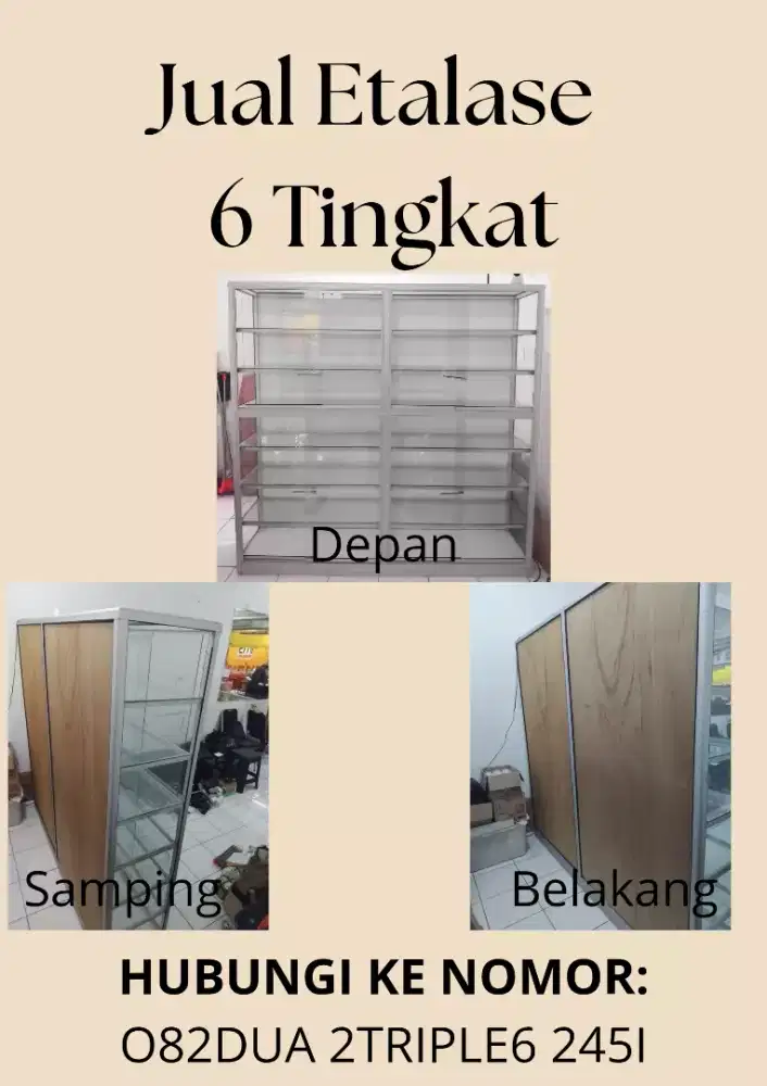 Jual Etalase 6 tingkat