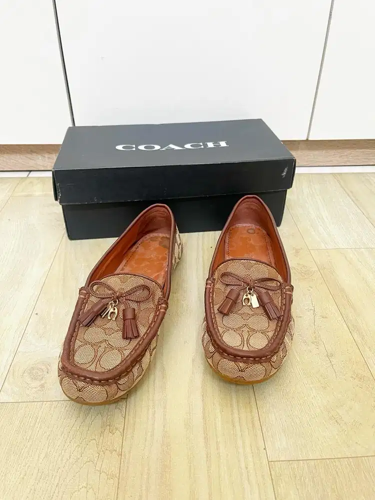 Coach Moira Loafer Khaki/Saddle Original + Box