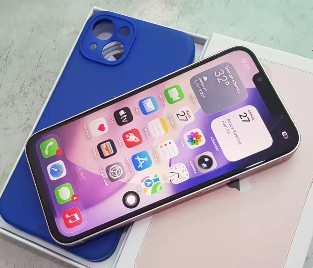 iPhone 13 128 inter alloperator 99%Mlus lengkap