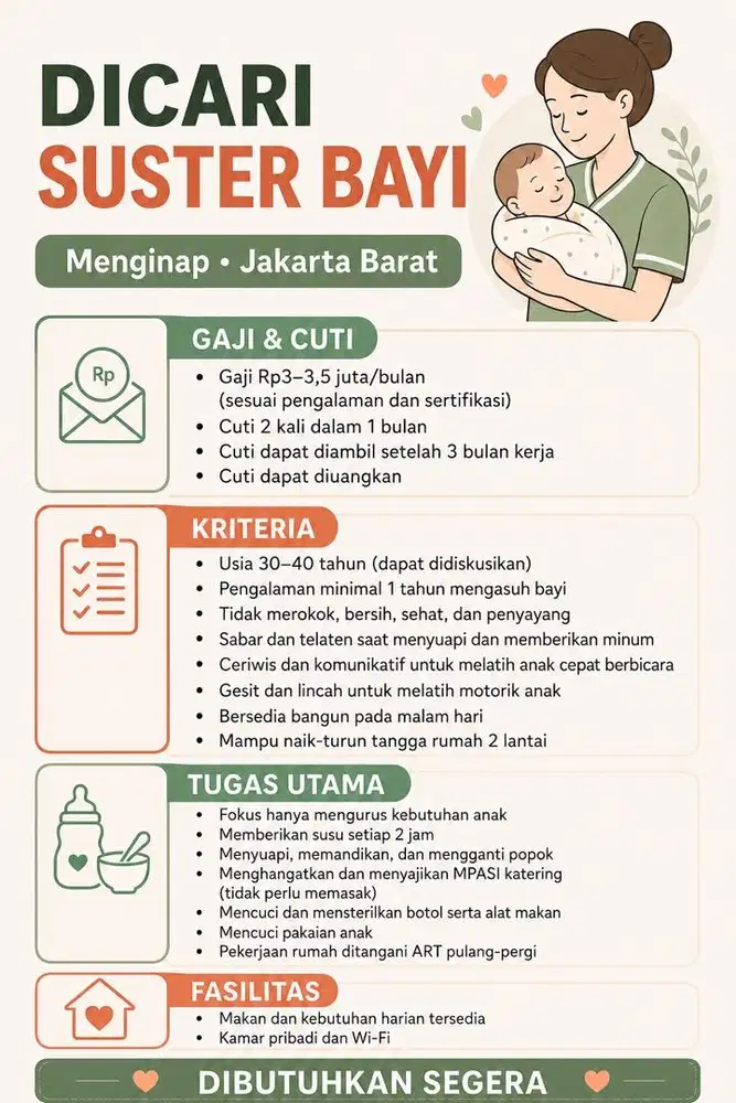 Lowongan Kerja Babysitter Bayi