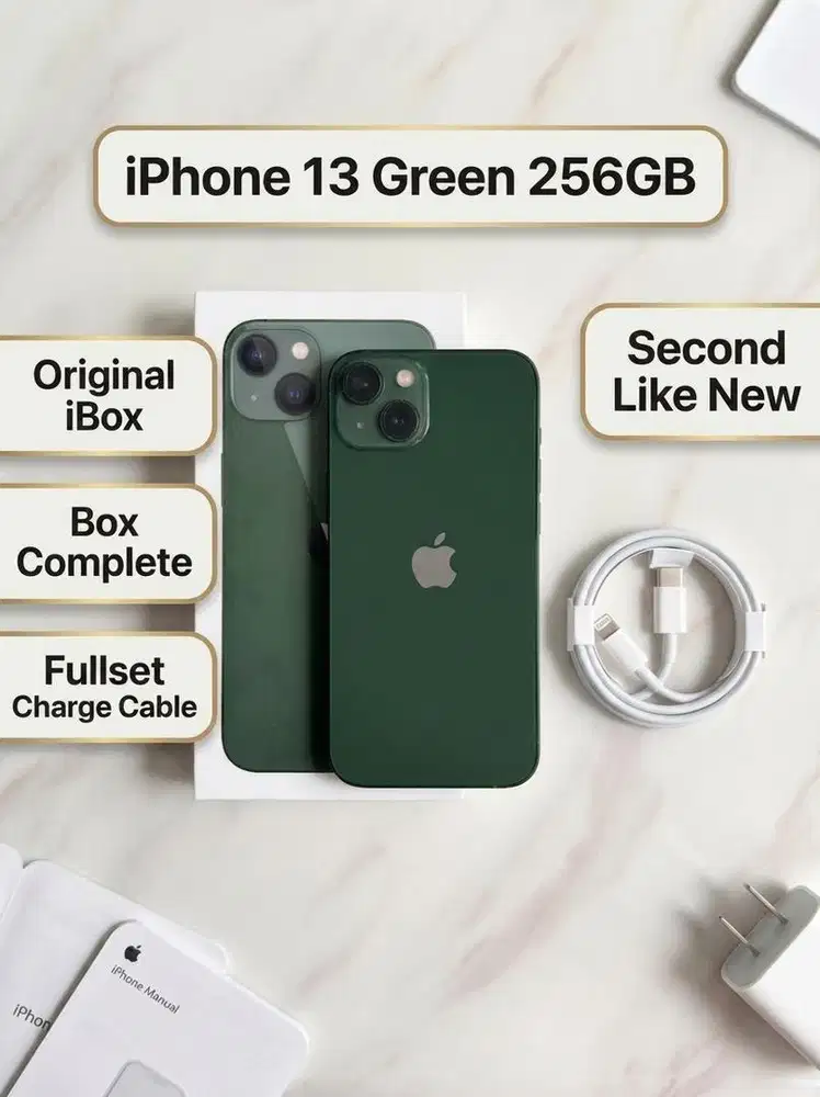 DIJUAL: iPhone 13 Green 256GB – Resmi iBox