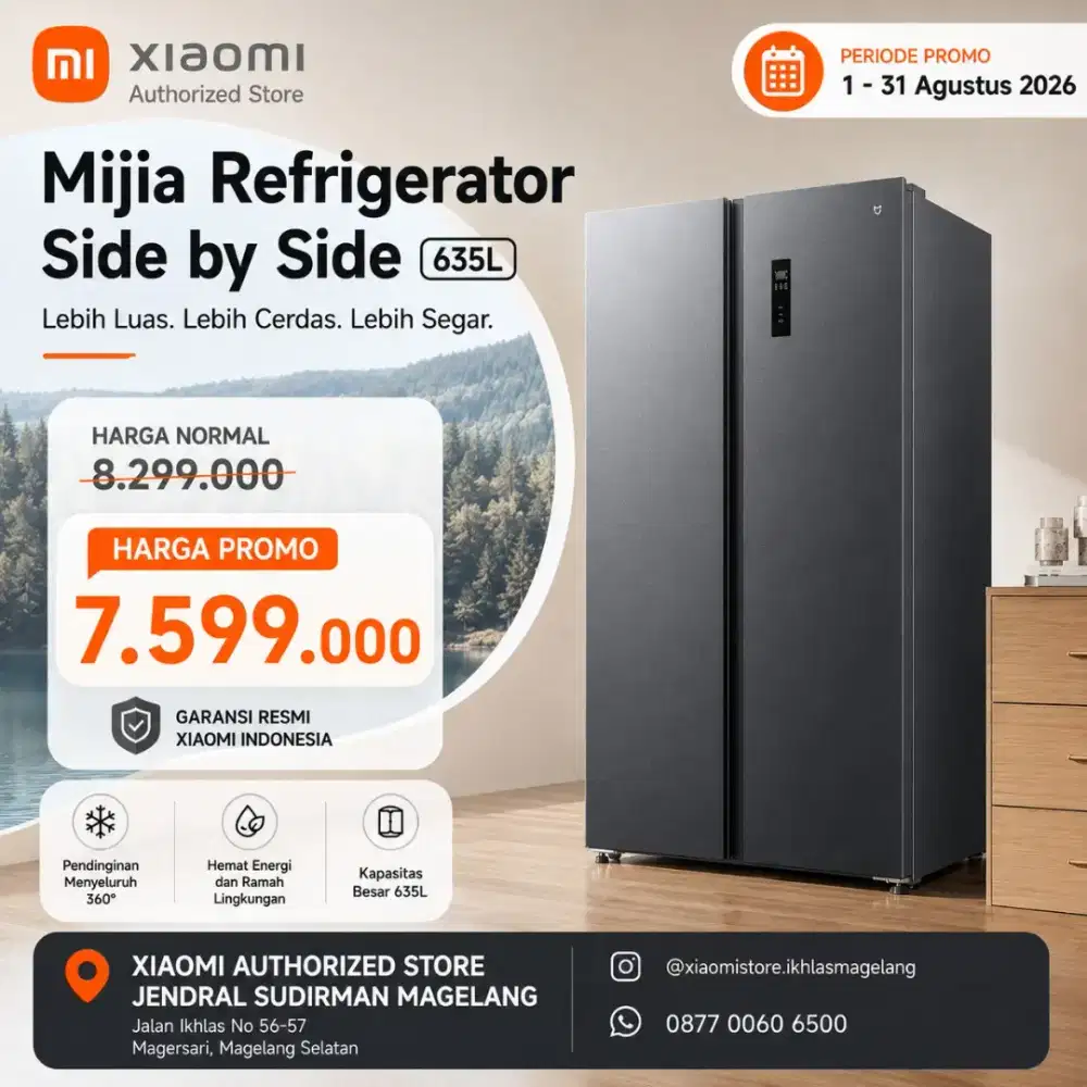 Mijia Refrigerator SidebySide635L NewGaransiResmi 10 Tahun(FreeOngkir)