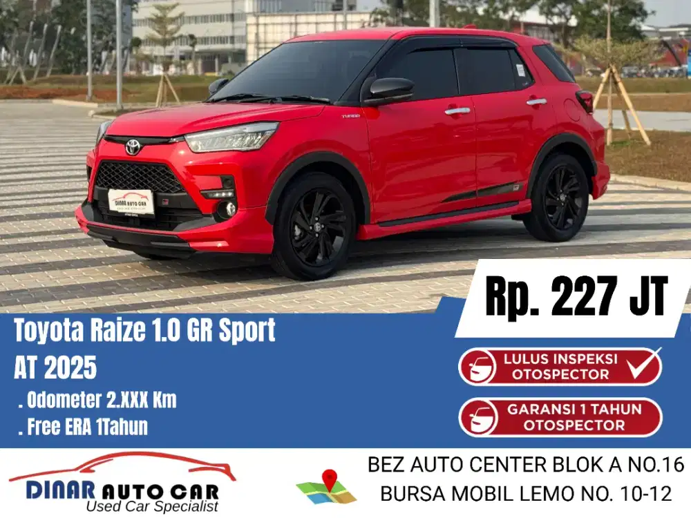 (2Rb) RAIZE Turbo GR 2025 At Matic Warenty Free Service On*Dinar auto*