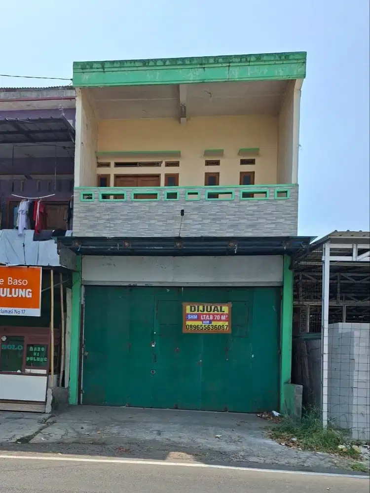 Rumah Ruko 2 Lantai SHM 70m² Pinggir Jl Proklamasi Garut