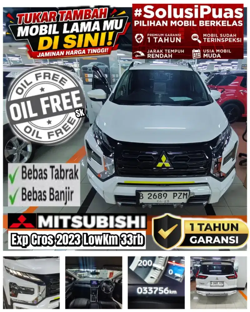 [LowKm 33rb Free BBN] MITSUBISHI EXPANDER CROS 1.5  CVT PUTIH LIKE'NEW