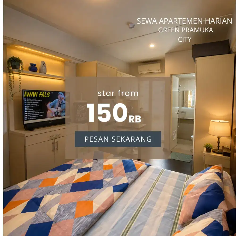Sewa apartemen harian green Pramuka city Jakarta pusat